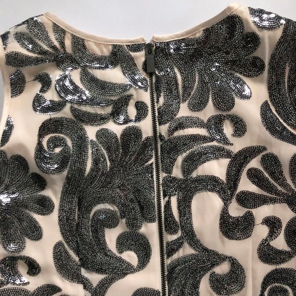 Vince Camuto Paisley Sequin Mini Party Dress - Picture 2 of 7